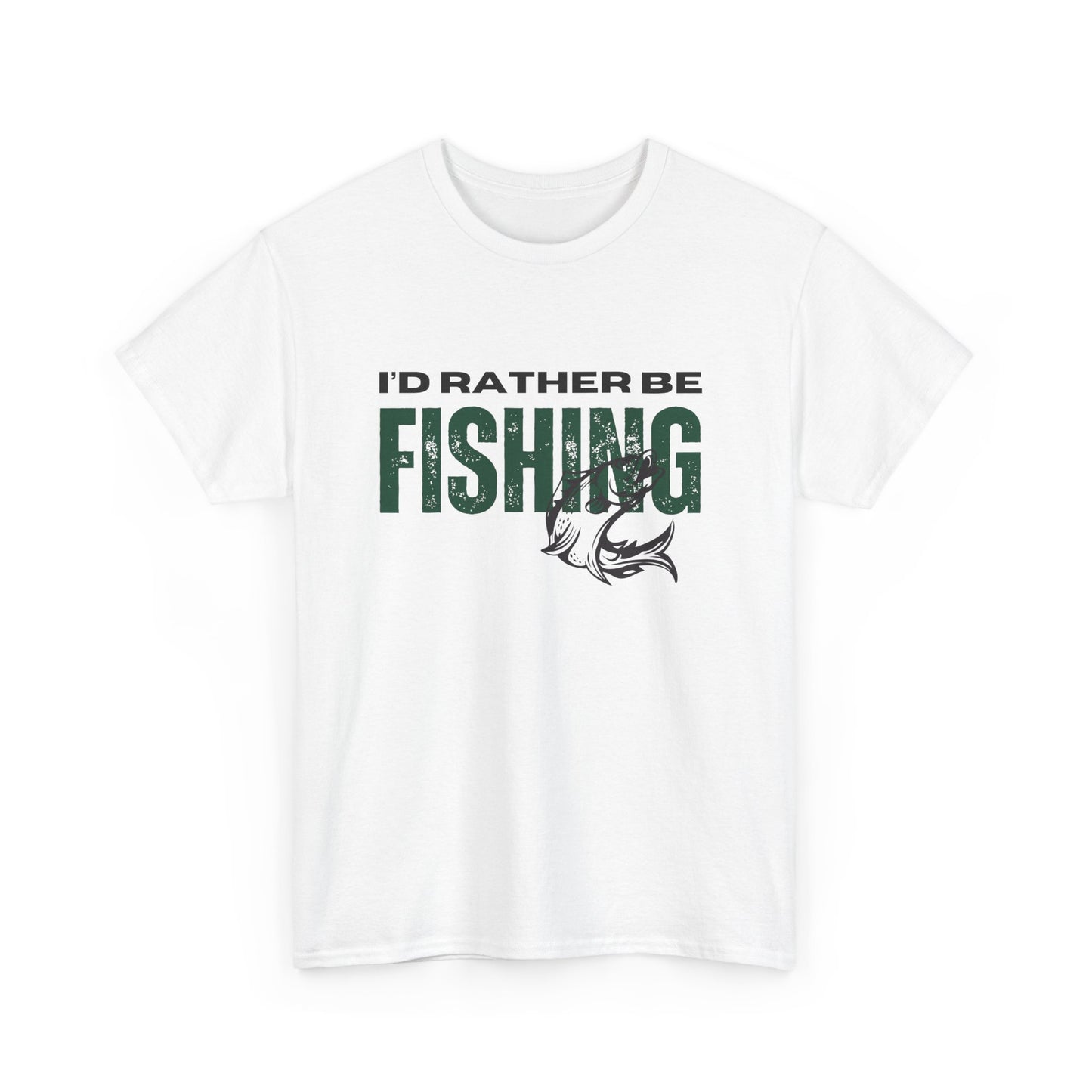 I'd Rather Be Fishing Unisex Heavy Cotton Tee