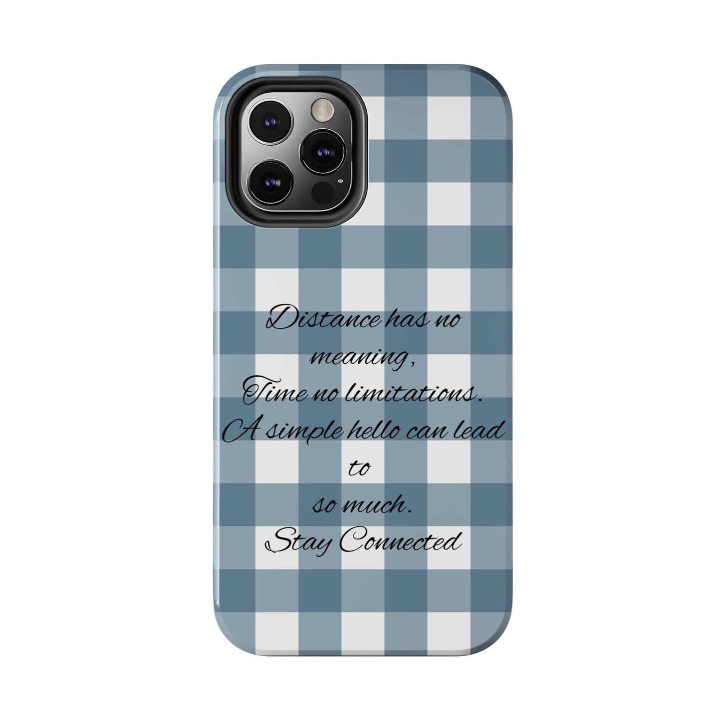 Blue checkered / Tough Phone Cases