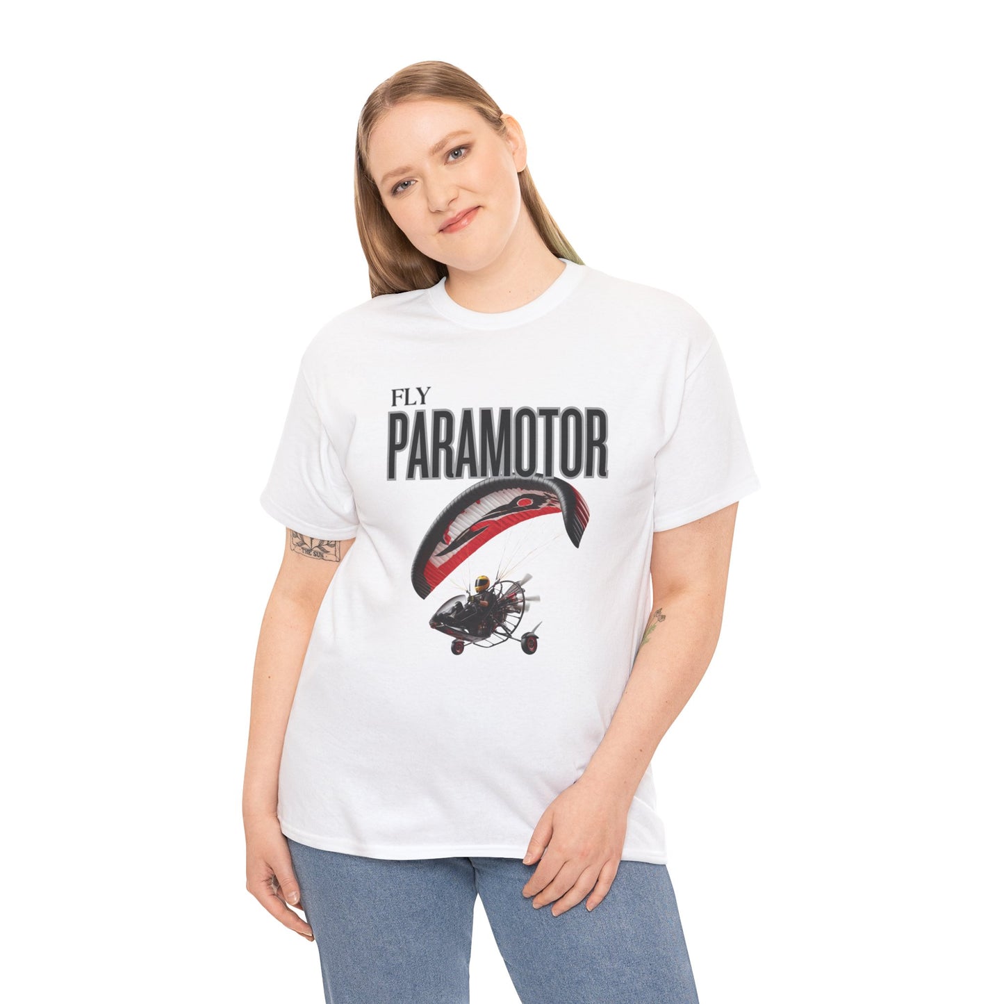 Fly Paramotor Unisex Heavy Cotton Tee