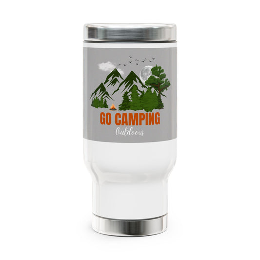 Go camping / Outdoors / Stainless Steel Travel Mug with Handle, 14oz