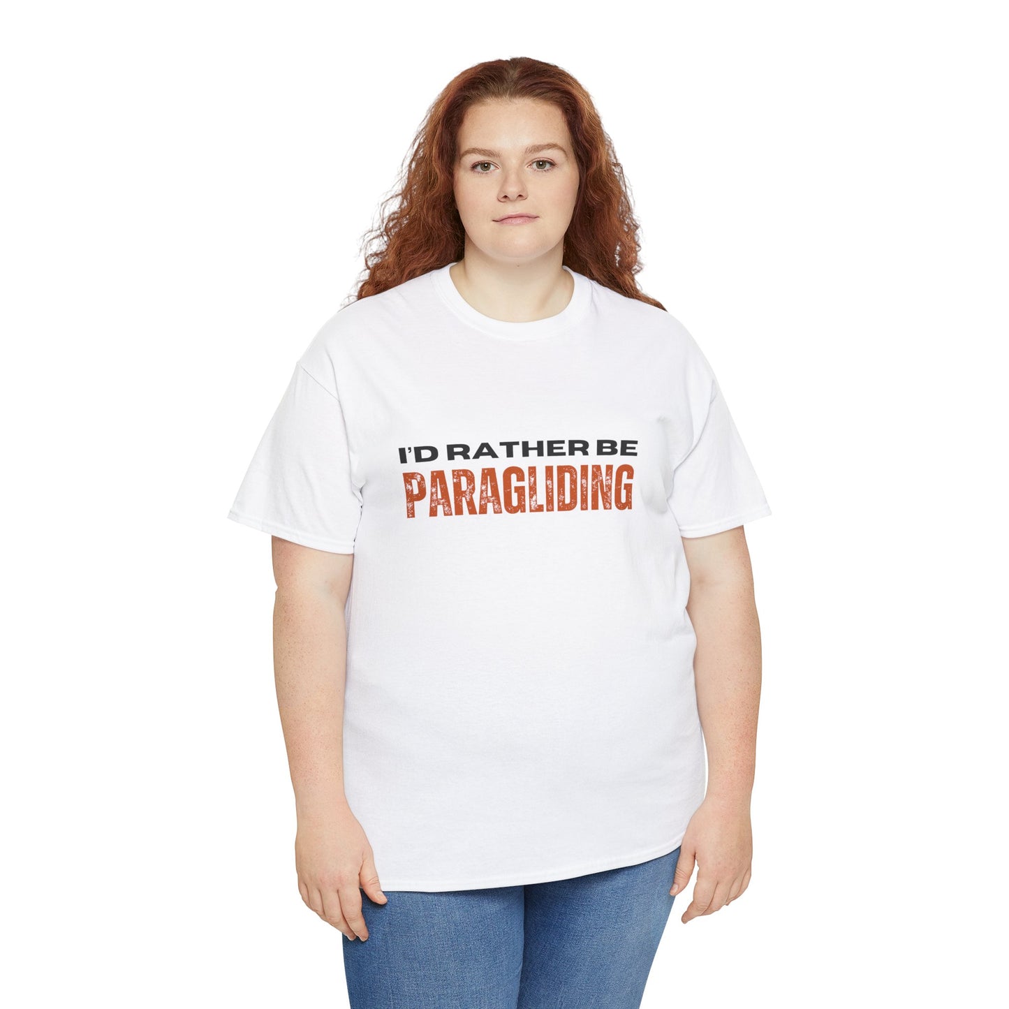 I'd Rather Be Paragliding Unisex Heavy Cotton Tee