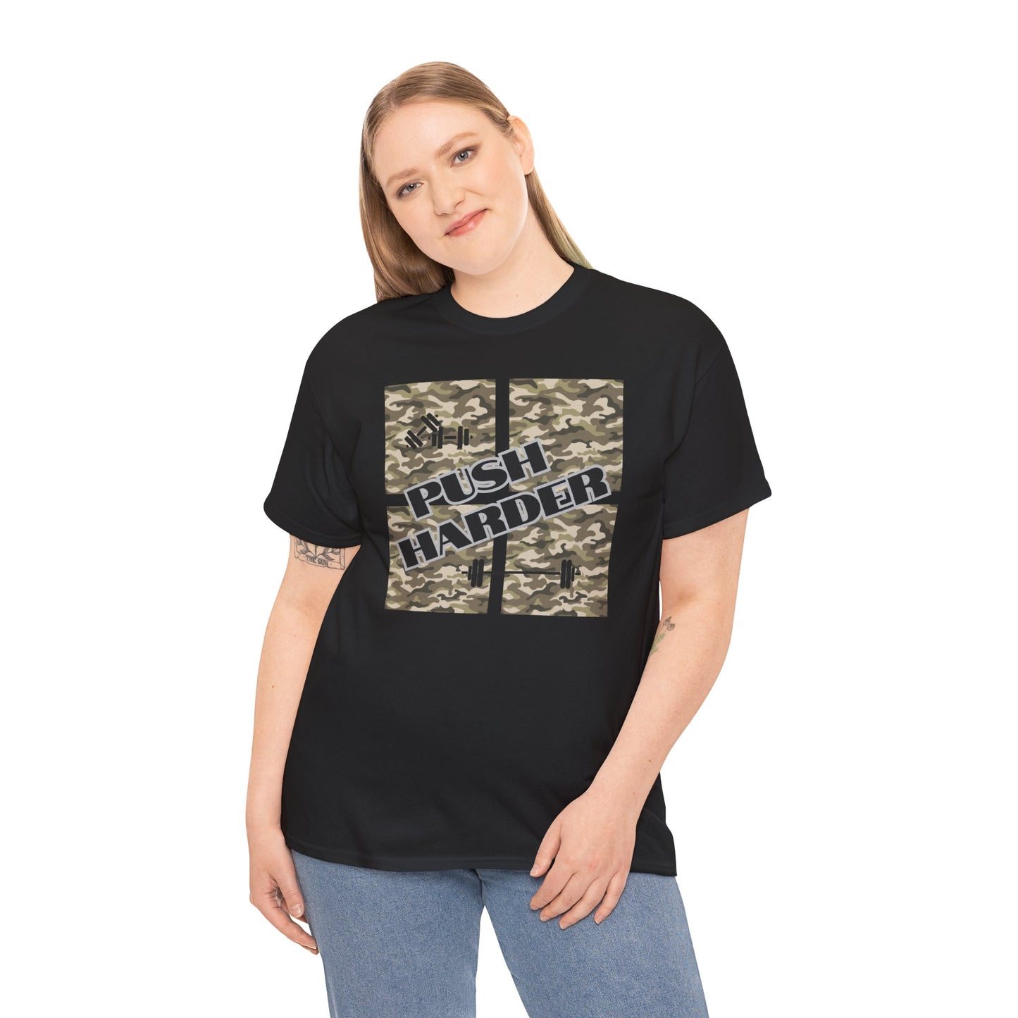 Push Harder Unisex Heavy Cotton Tee