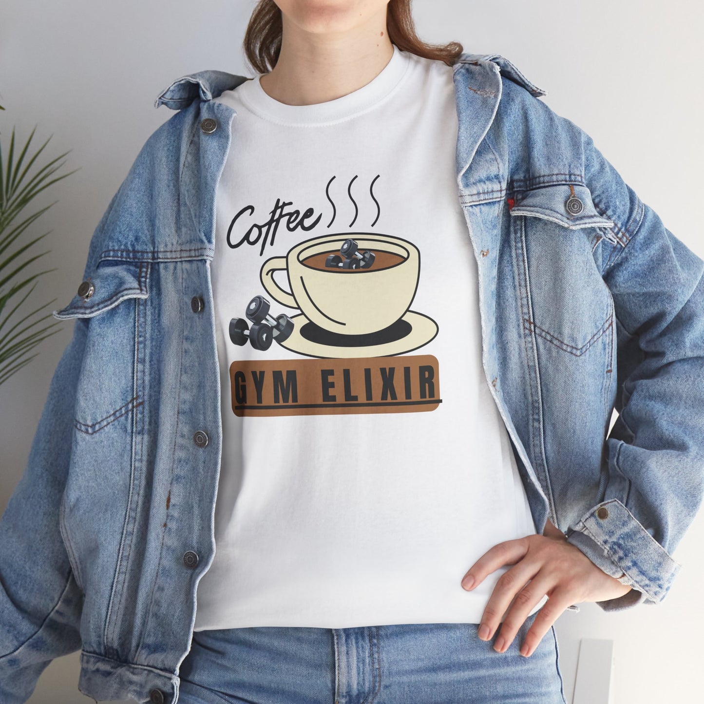 Coffee / Gym Elixir Unisex Heavy Cotton Tee