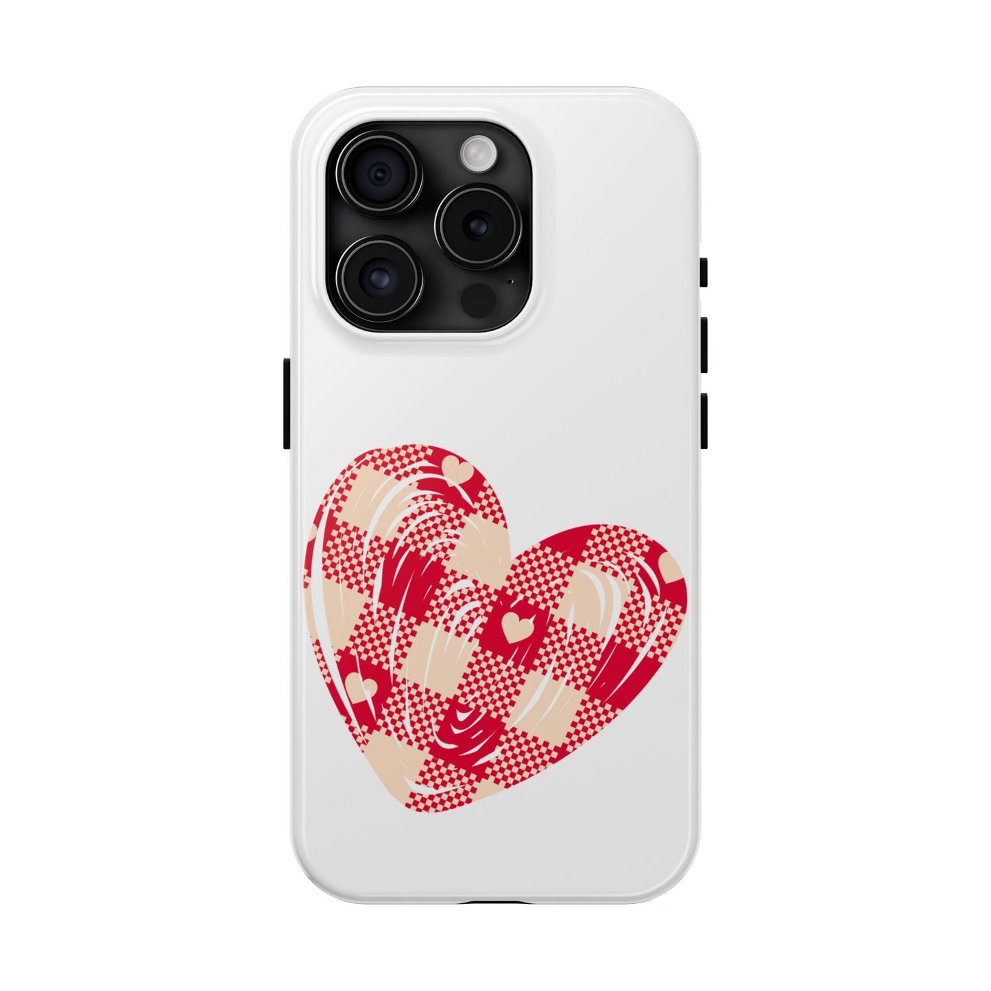 Checkered heart / Tough Phone Cases