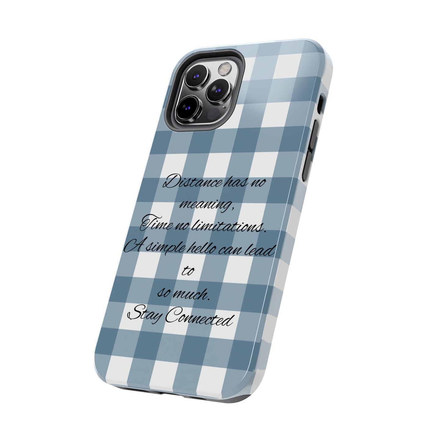 Blue checkered / Tough Phone Cases