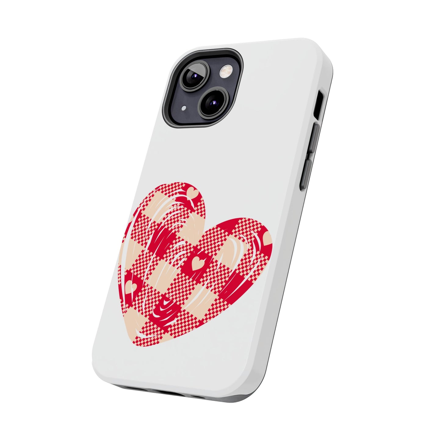 Checkered heart / Tough Phone Cases