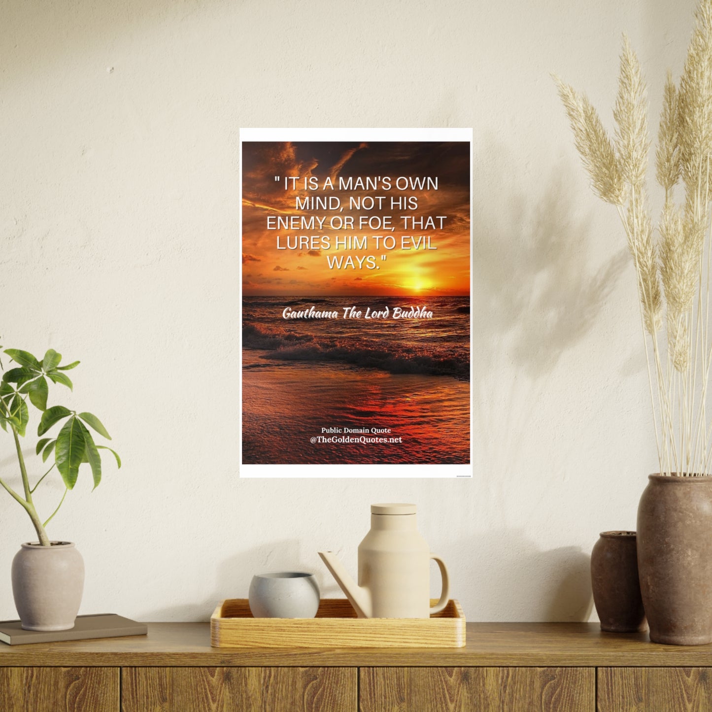 It's a mans own mind quote / Photo Art Paper Posters