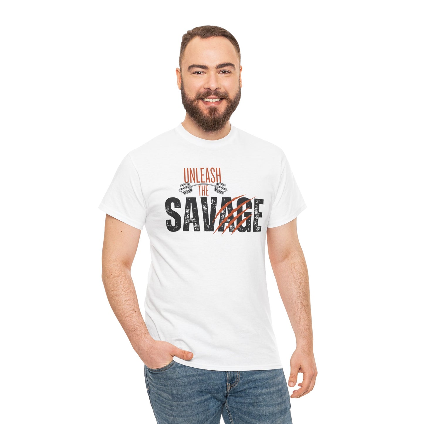 Unleash the Savage Unisex Heavy Cotton Tee