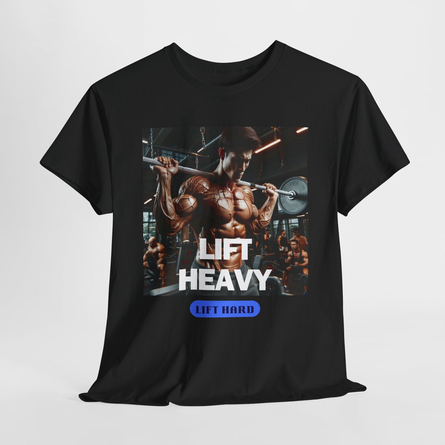 Lift heavy lift hard Unisex Heavy Cotton Tee