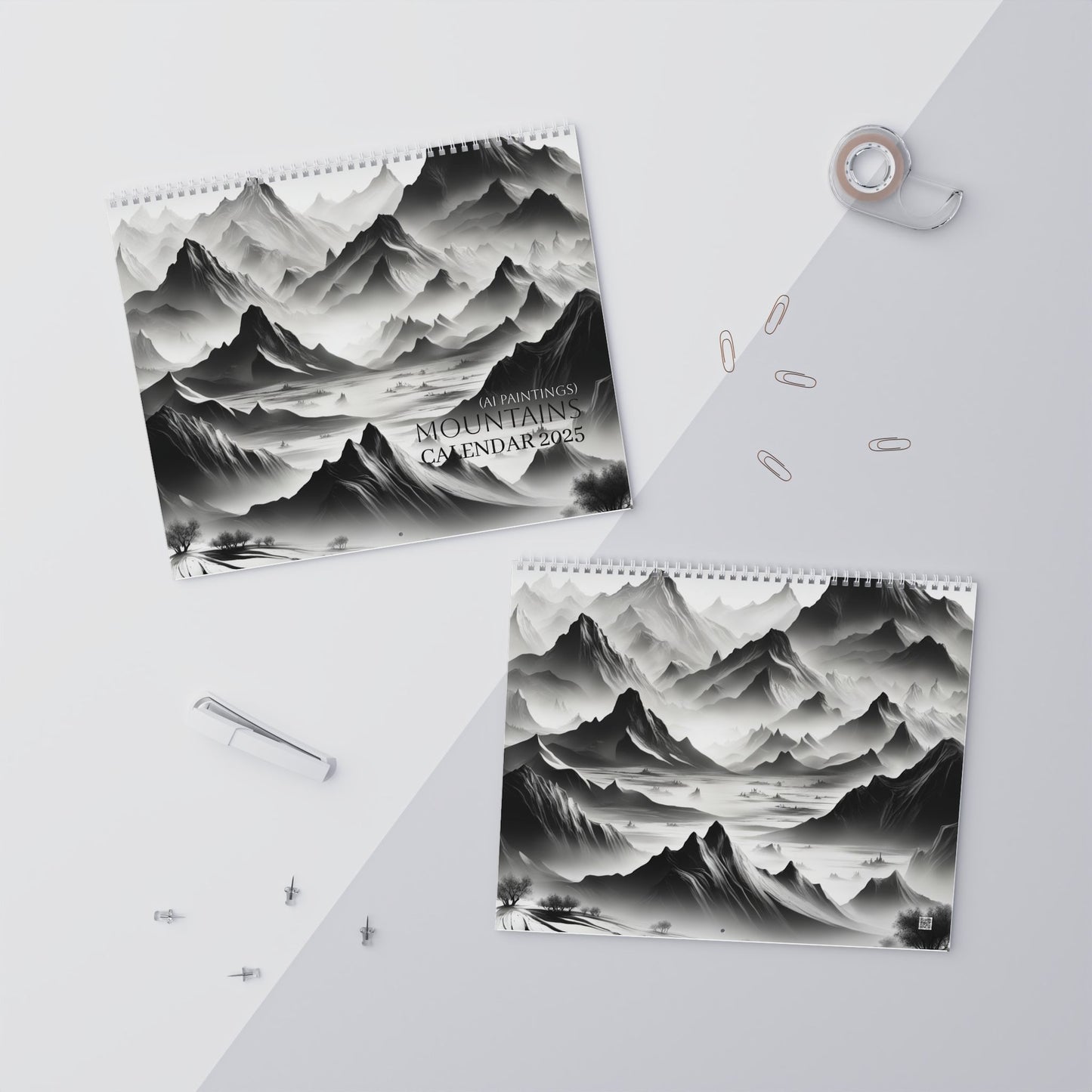 (AI PAINTINGS) Mountains Calendar 2025 / Wall Calendars (2025)