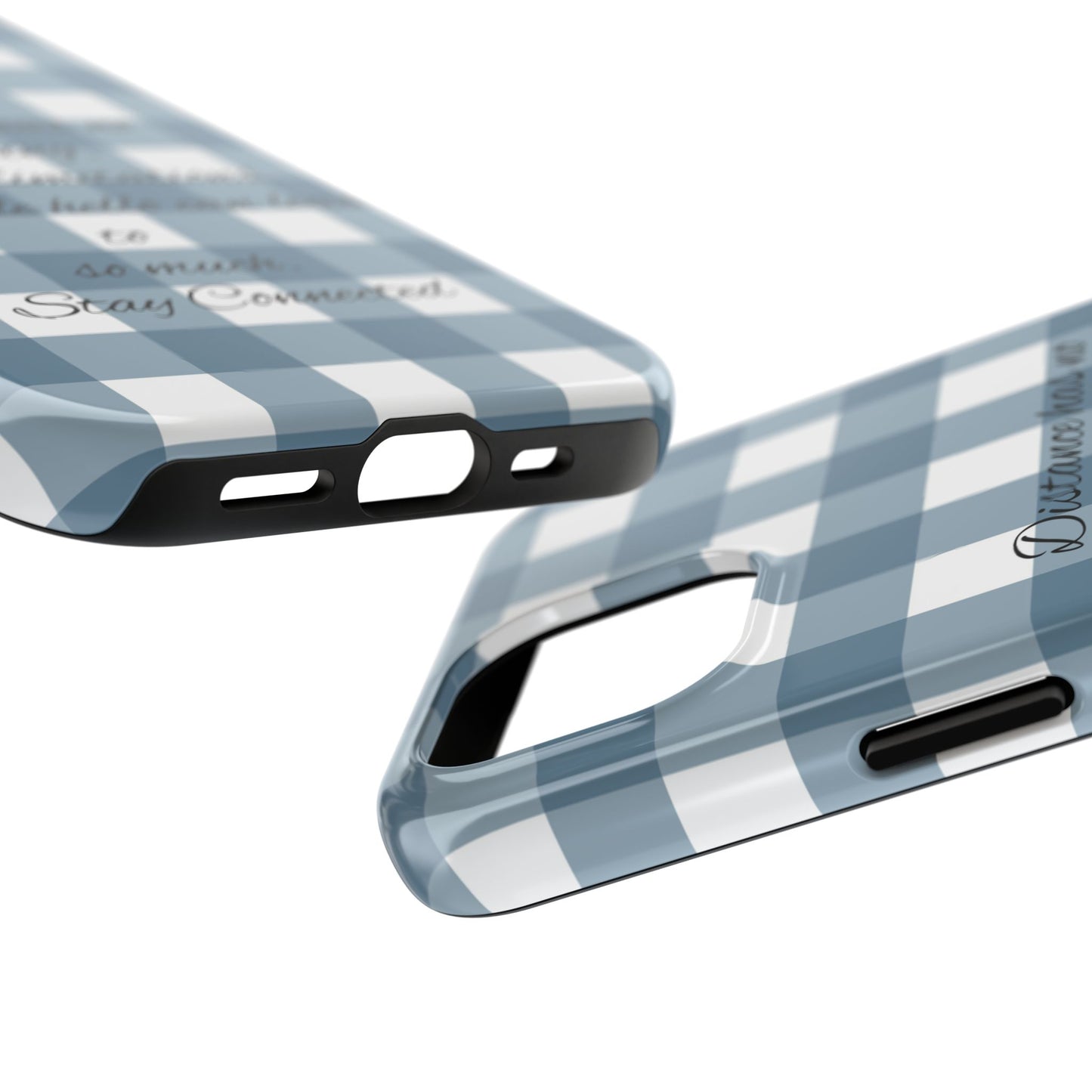 Blue checkered / Tough Phone Cases