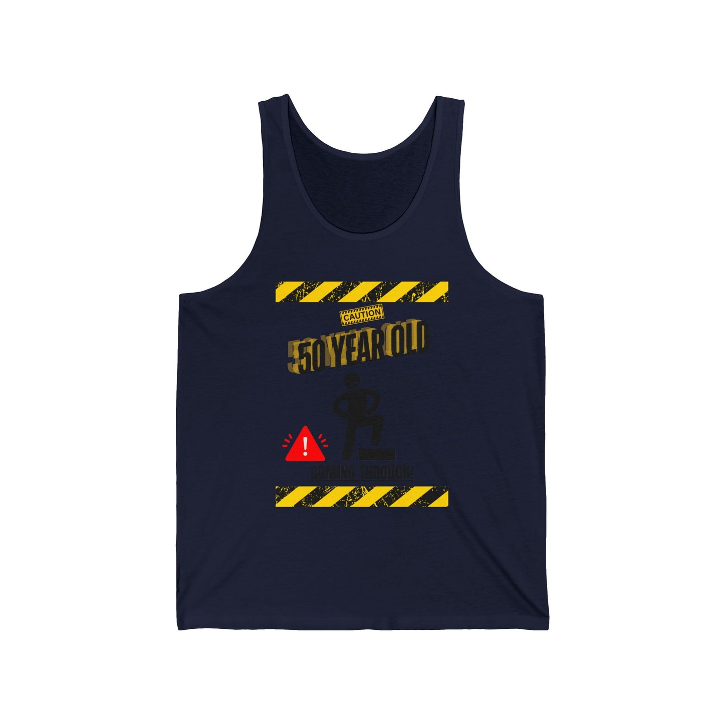 Caution 50 year old / Unisex Jersey Tank