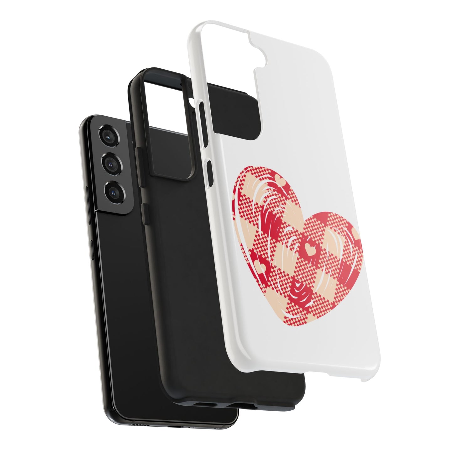 Checkered heart / Tough Phone Cases