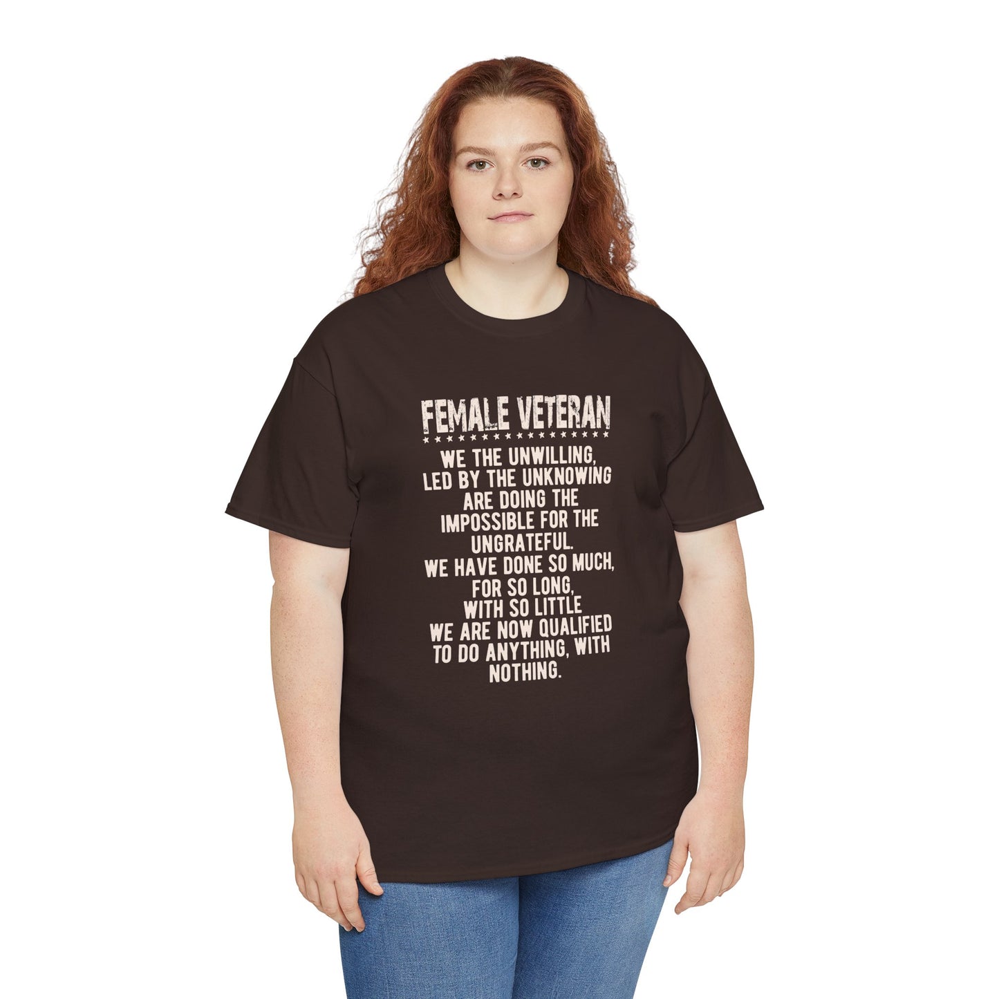 Female Veteran Unisex Heavy Cotton Tee