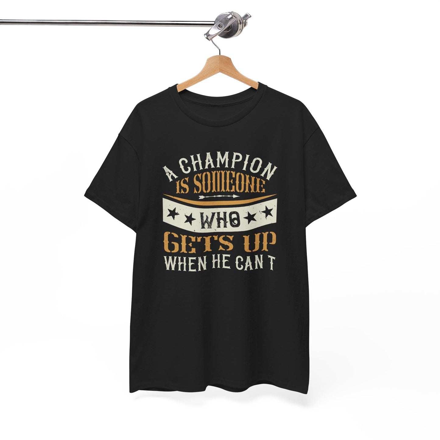 A champion is someone who gets up when he can't Unisex Heavy Cotton Tee