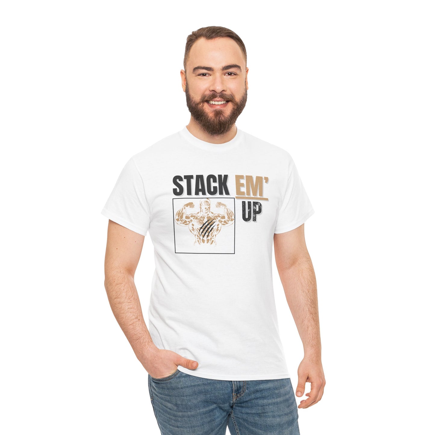 Stack Em Up  Unisex Heavy Cotton Tee