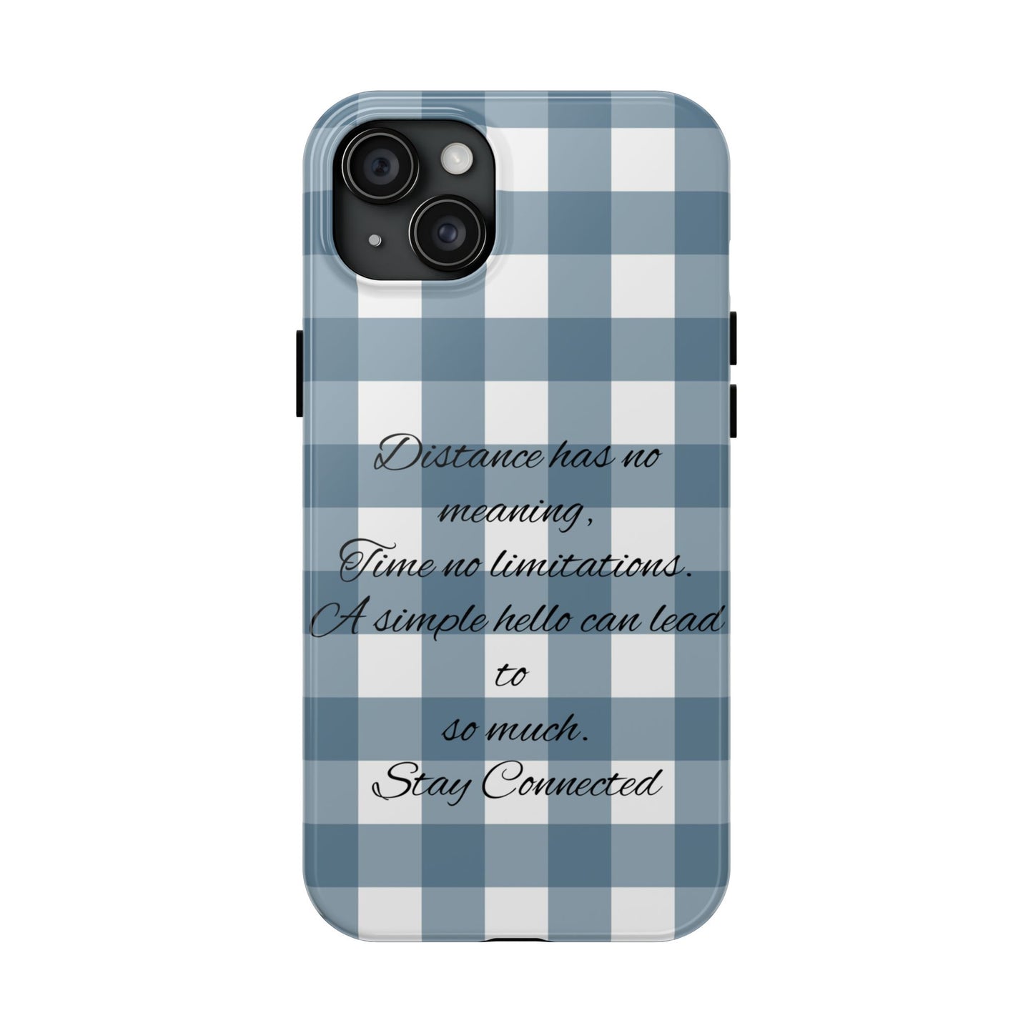 Blue checkered / Tough Phone Cases