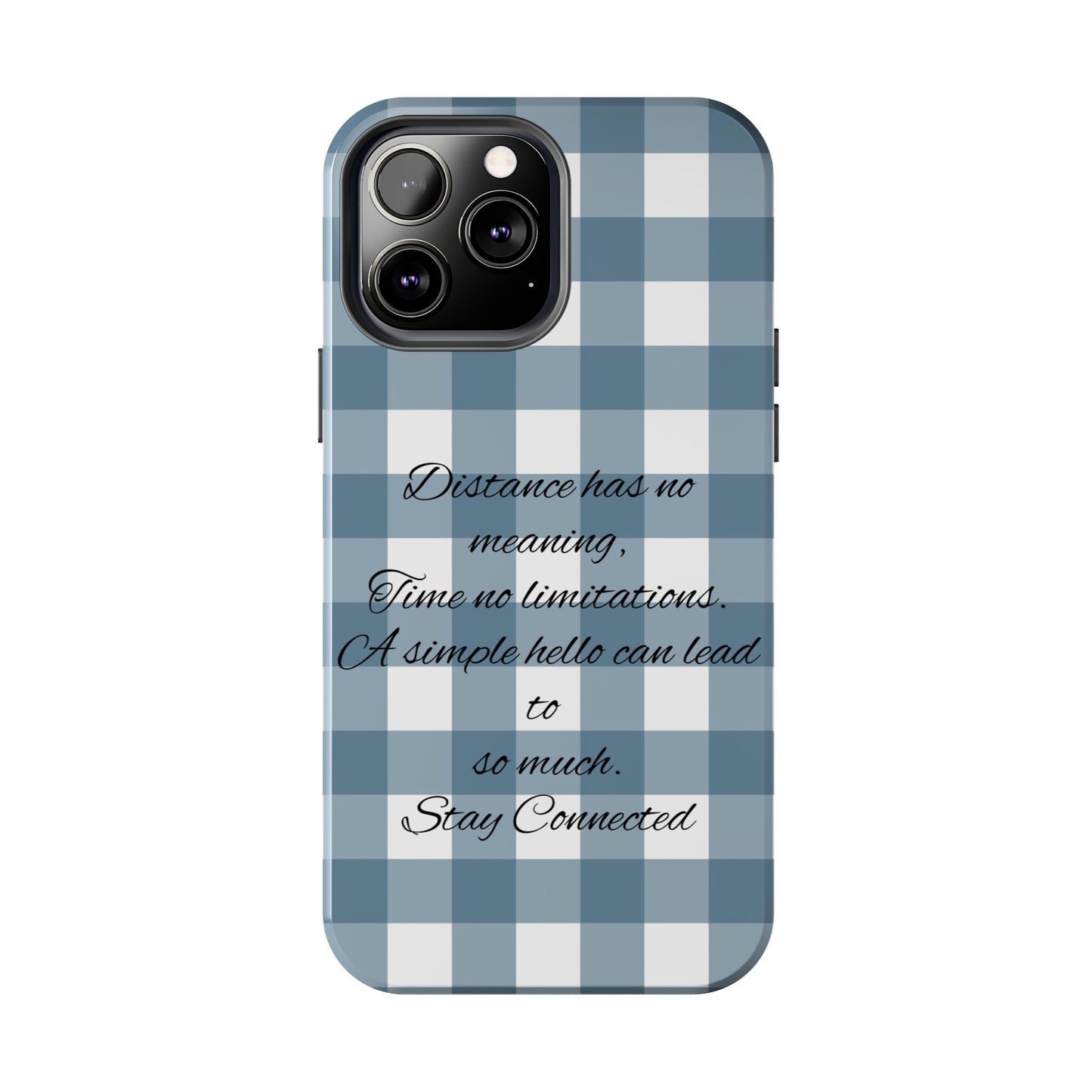 Blue checkered / Tough Phone Cases