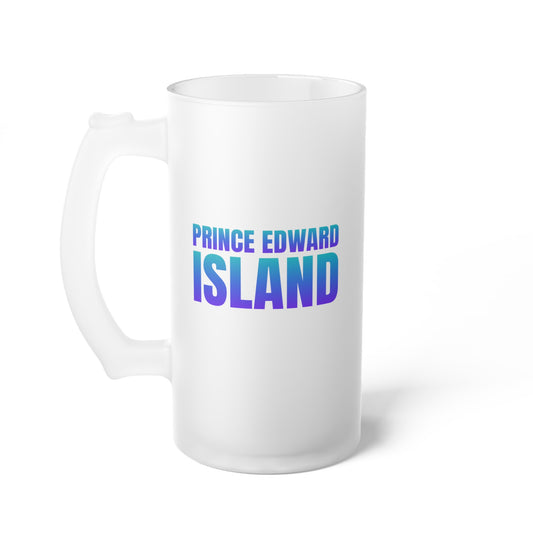 Prince Edward Island / Frosted Glass Beer Mug 16 oz
