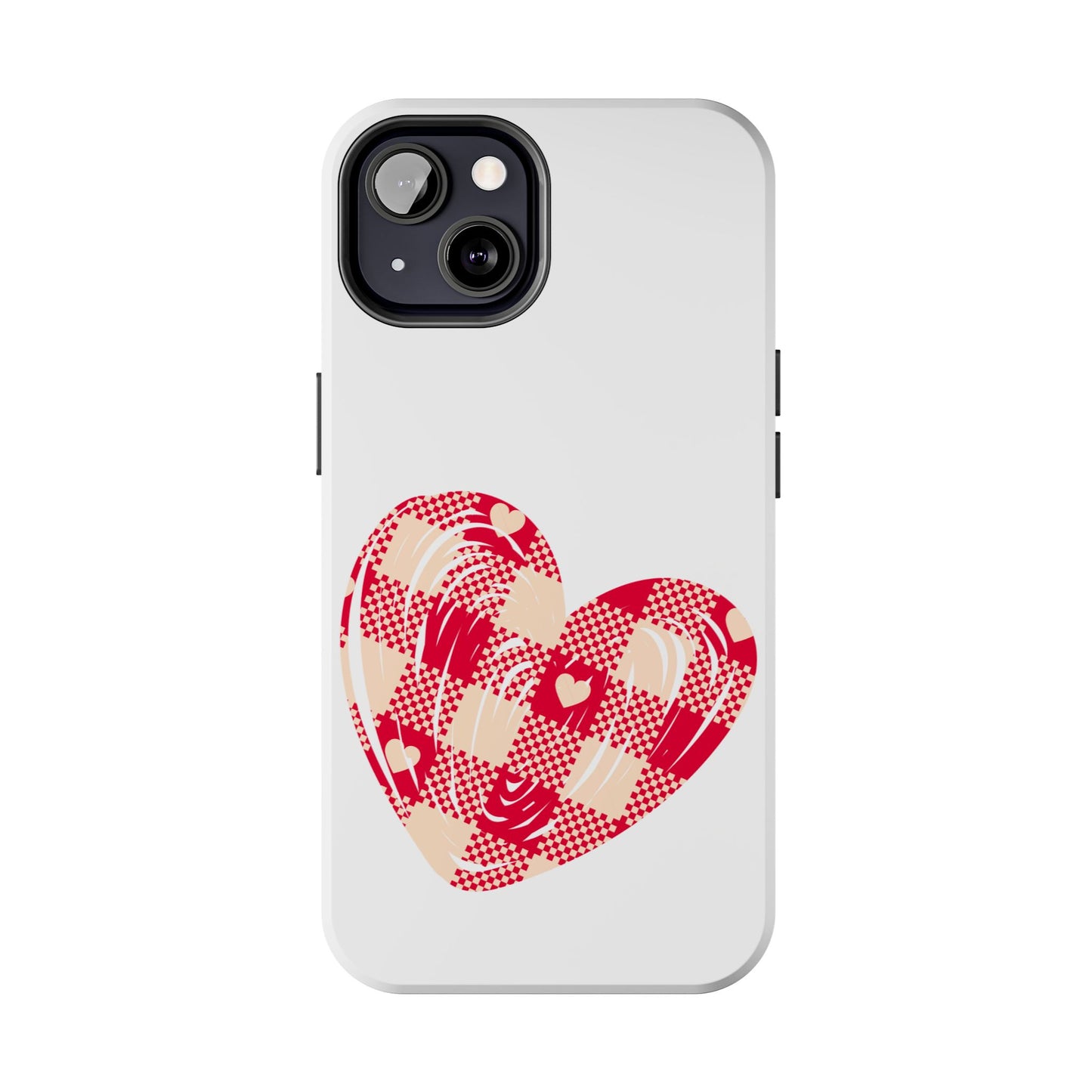 Checkered heart / Tough Phone Cases