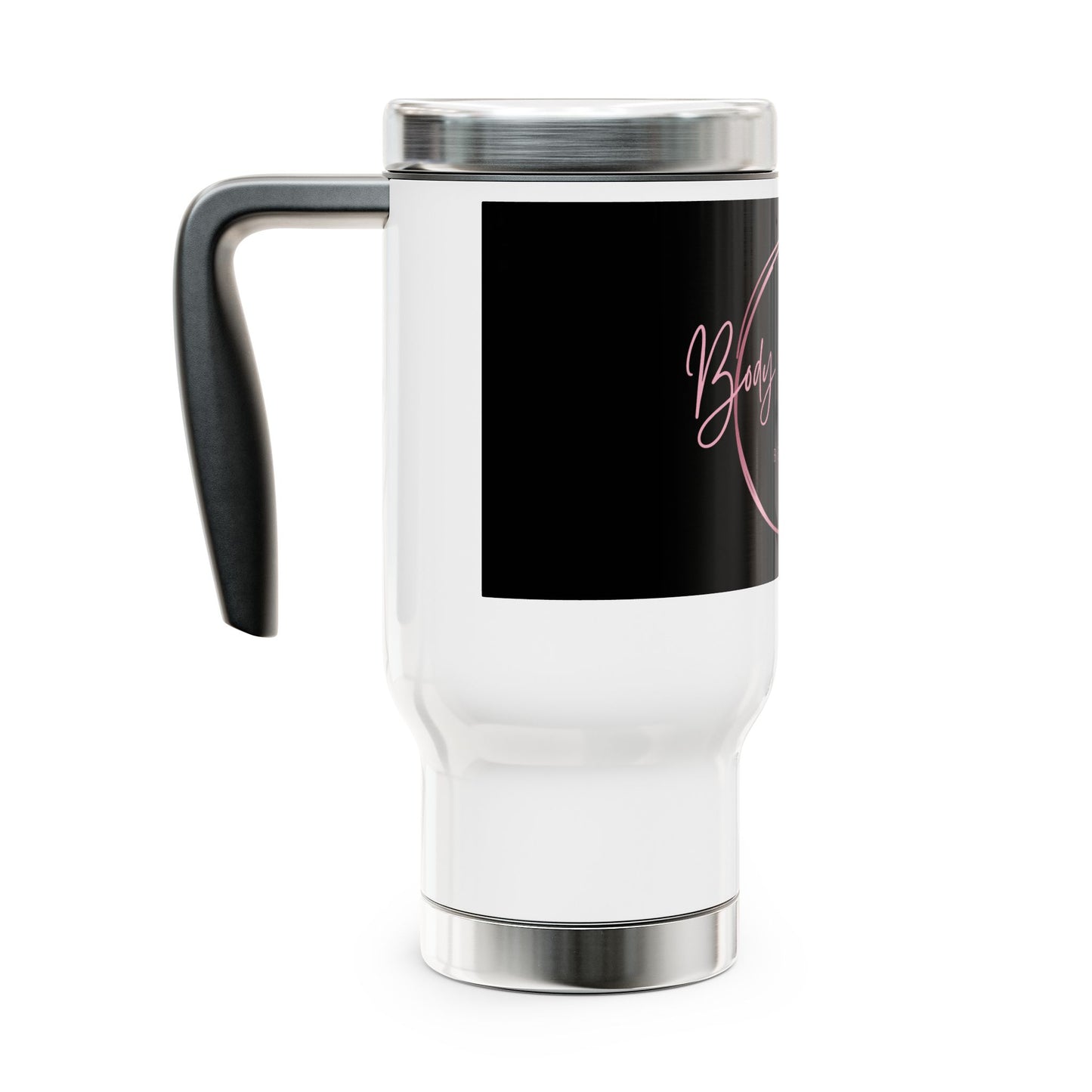 Bodybuilding beauty / Stainless Steel Travel Mug with Handle, 14oz