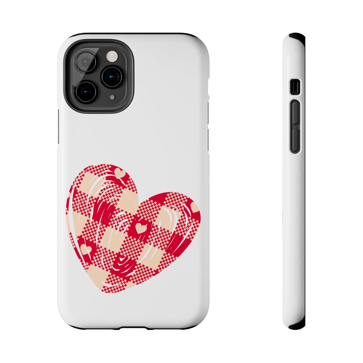 Checkered heart / Tough Phone Cases