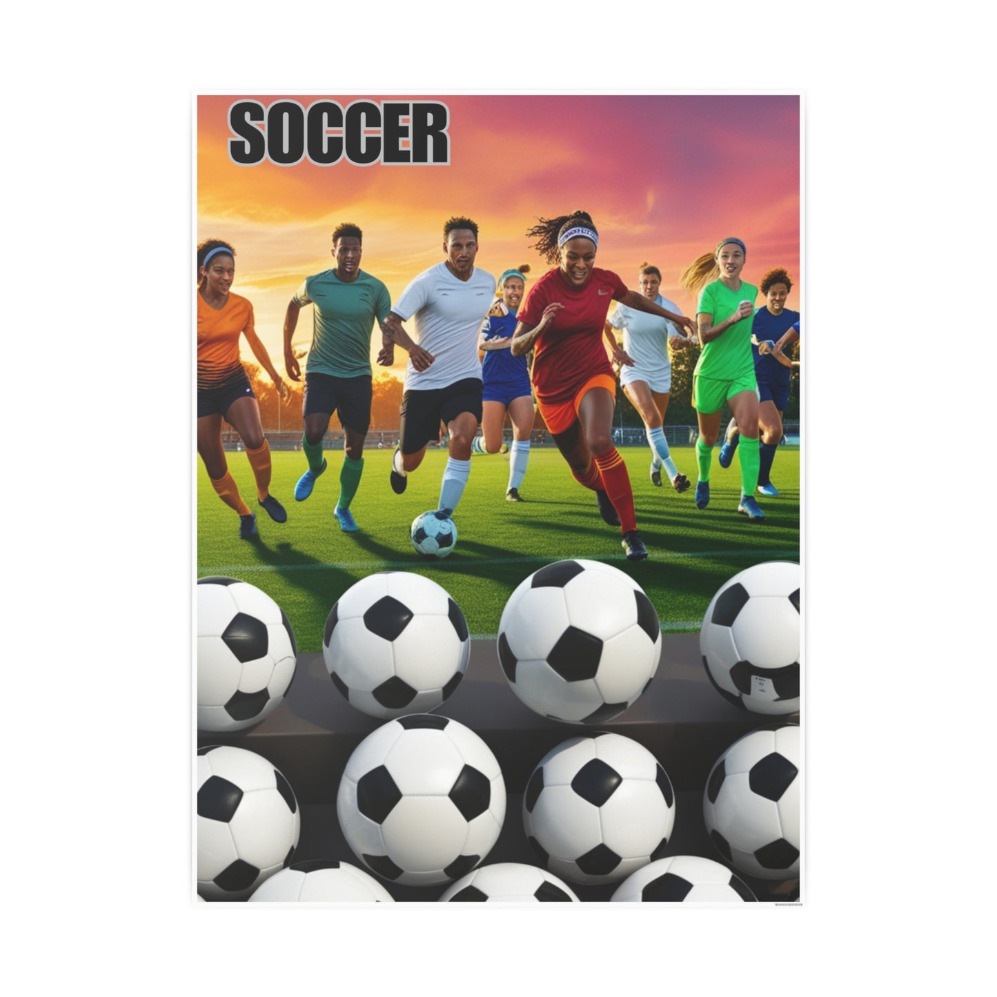 Soccer 2 (AI created) / Photo Art Paper Posters