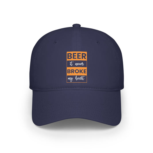 Beer, It never broke my heart / Low Profile Baseball Cap