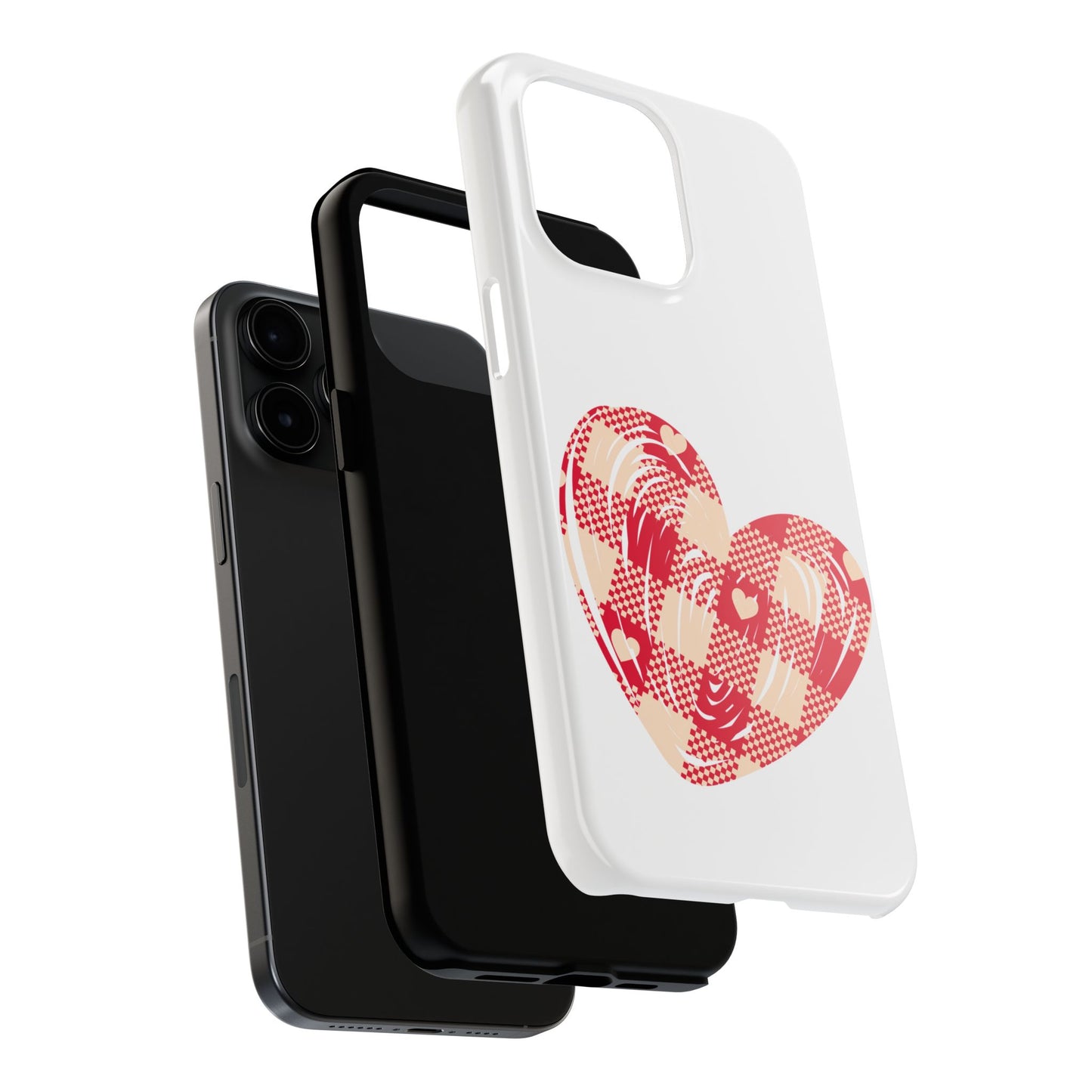 Checkered heart / Tough Phone Cases