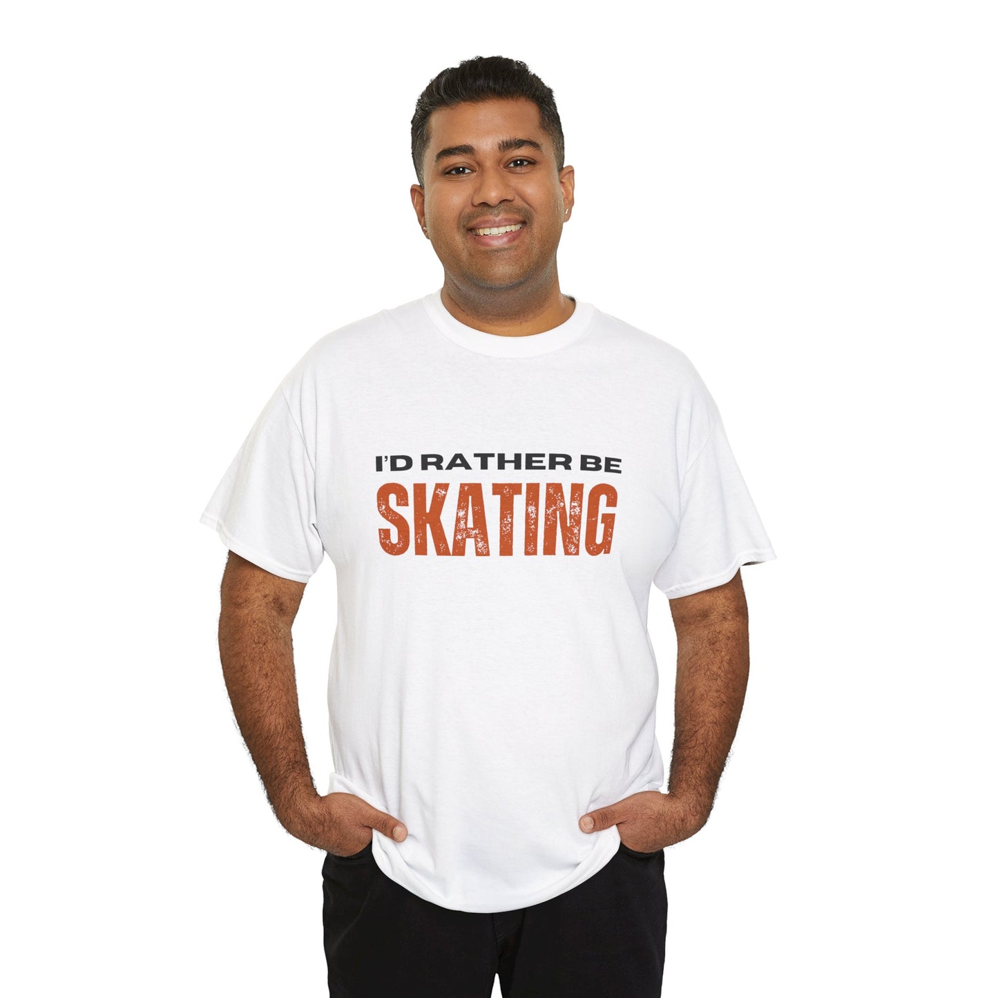 I'd Rather Be Skating Unisex Heavy Cotton Tee