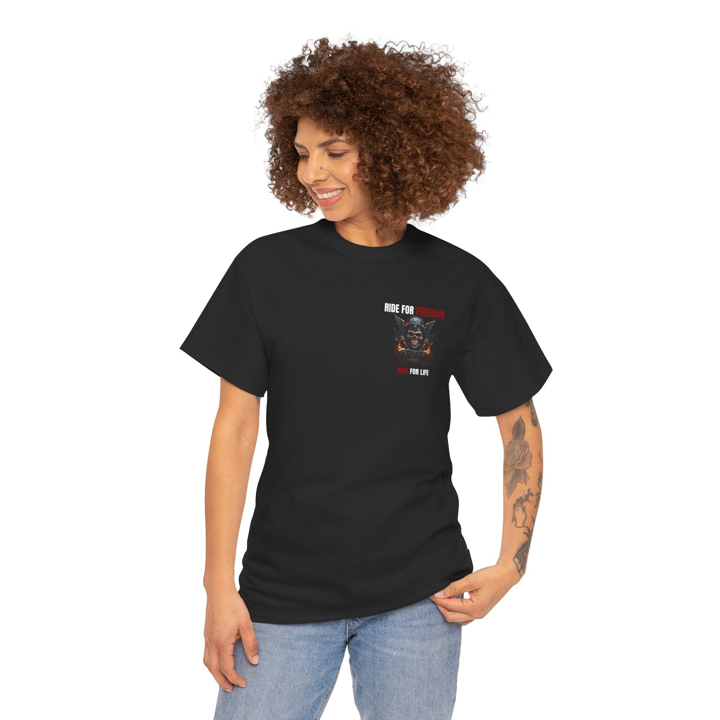 Ride for Freedom Ride for Life Unisex Heavy Cotton Tee