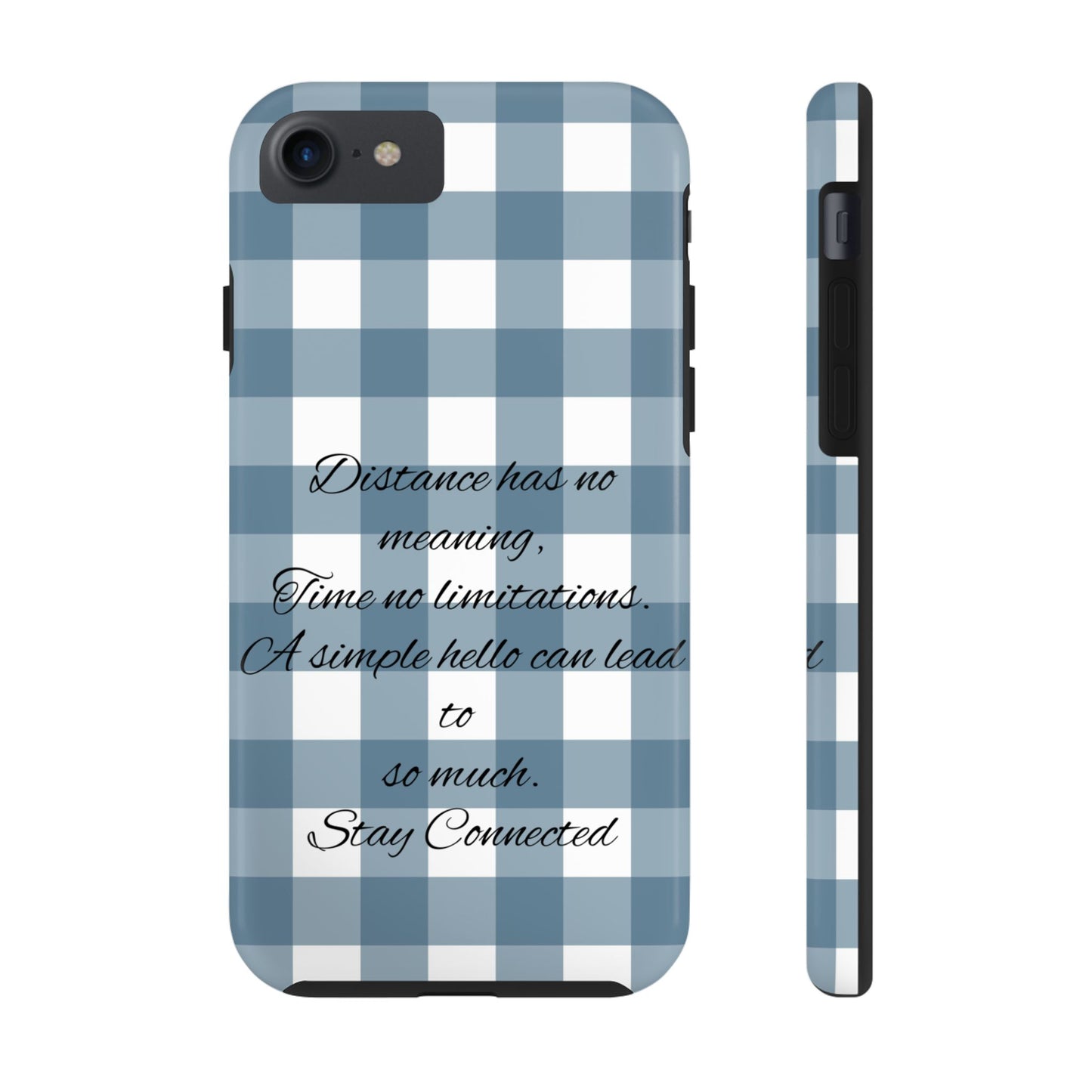 Blue checkered / Tough Phone Cases