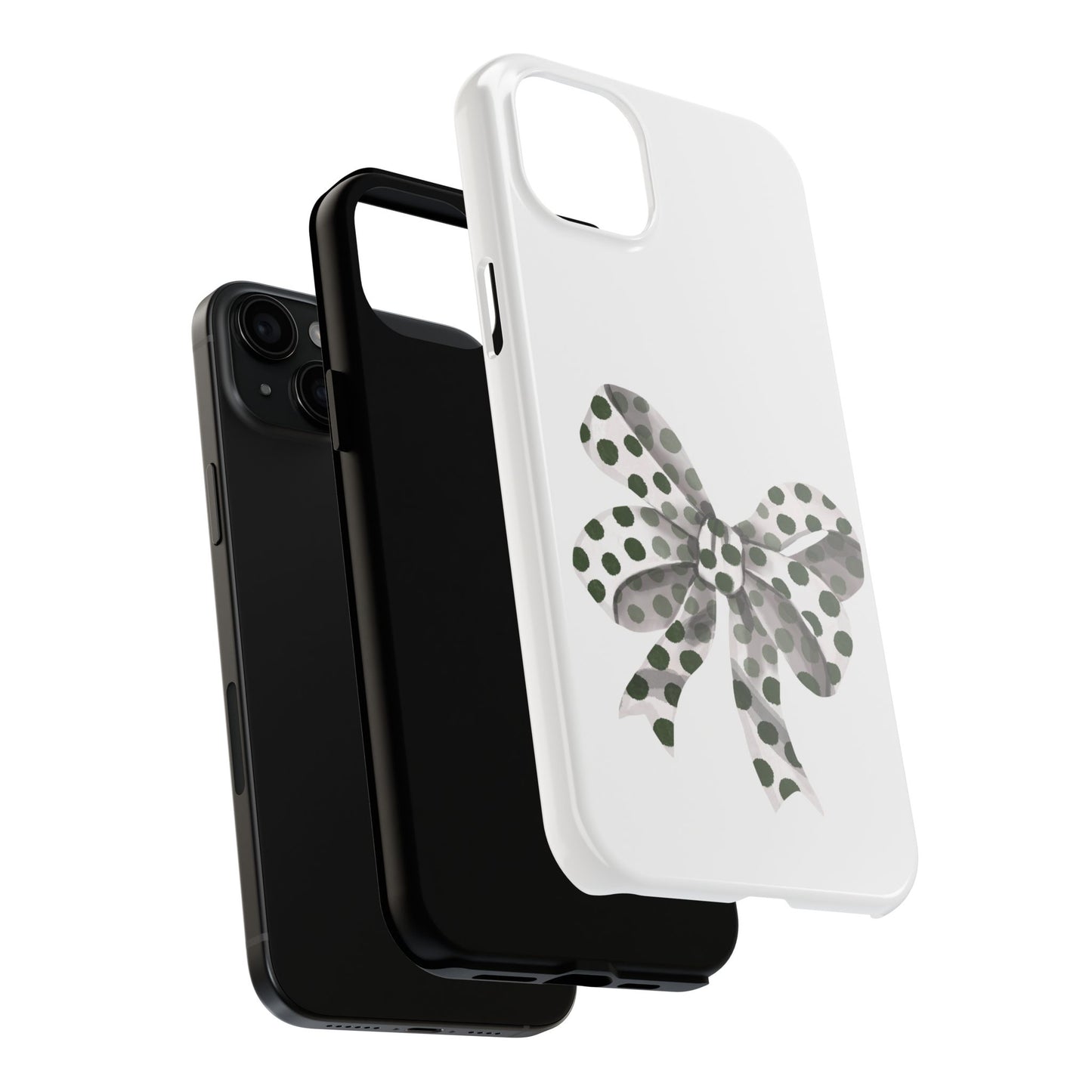 Polka dot bow / Tough Phone Cases