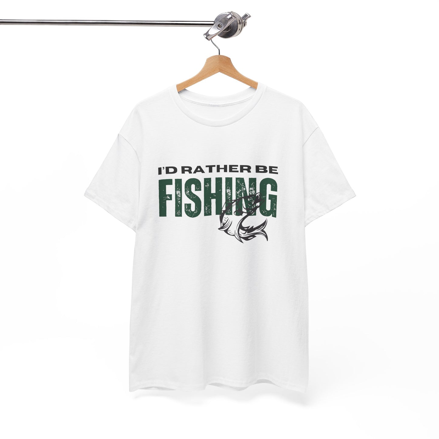 I'd Rather Be Fishing Unisex Heavy Cotton Tee