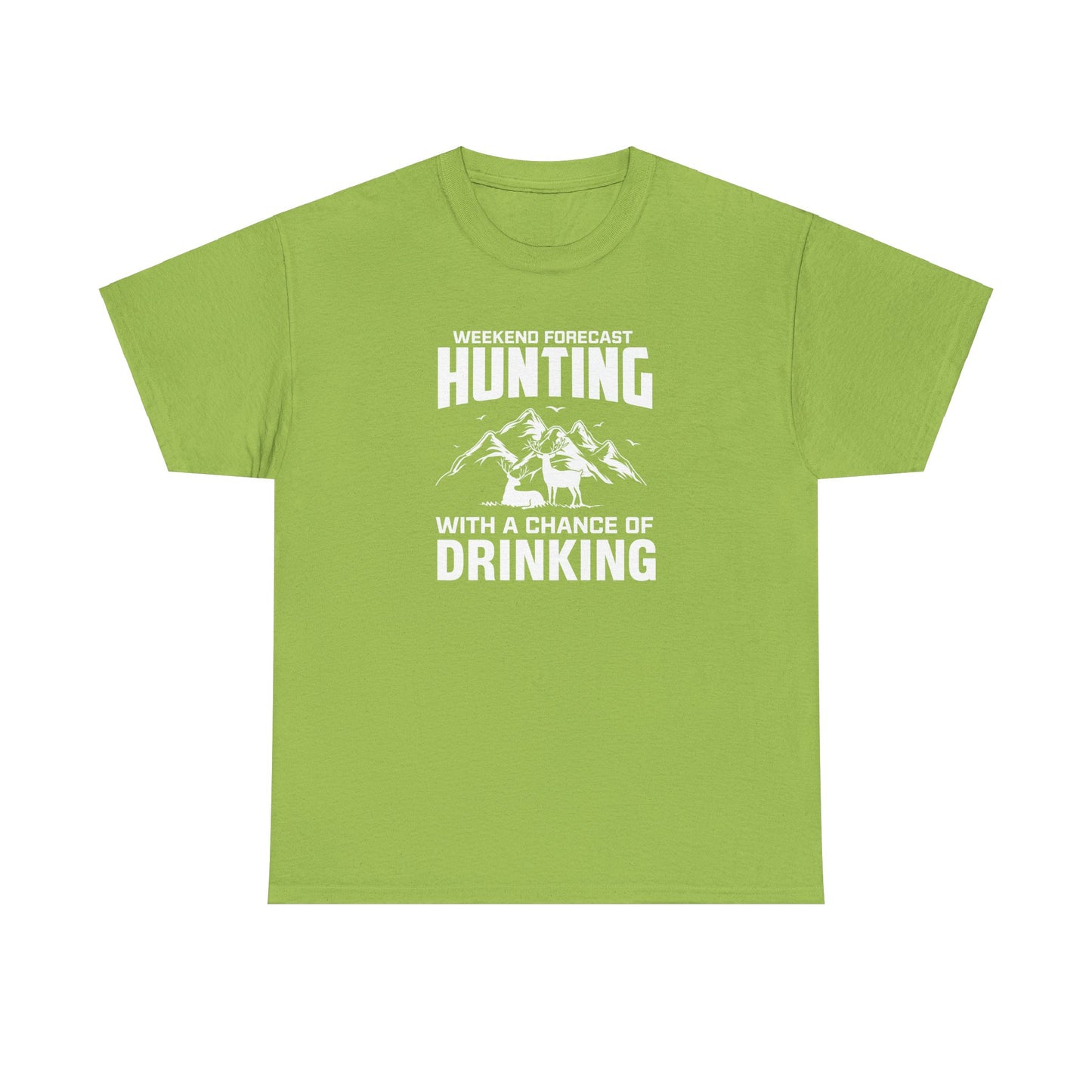 Hunting with a chance of Drinking Unisex Heavy Cotton Tee