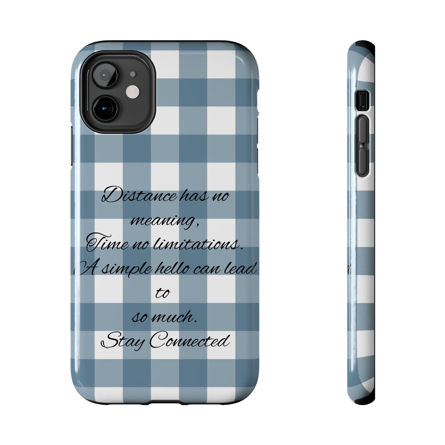 Blue checkered / Tough Phone Cases