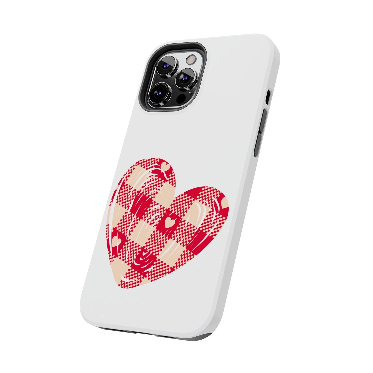 Checkered heart / Tough Phone Cases