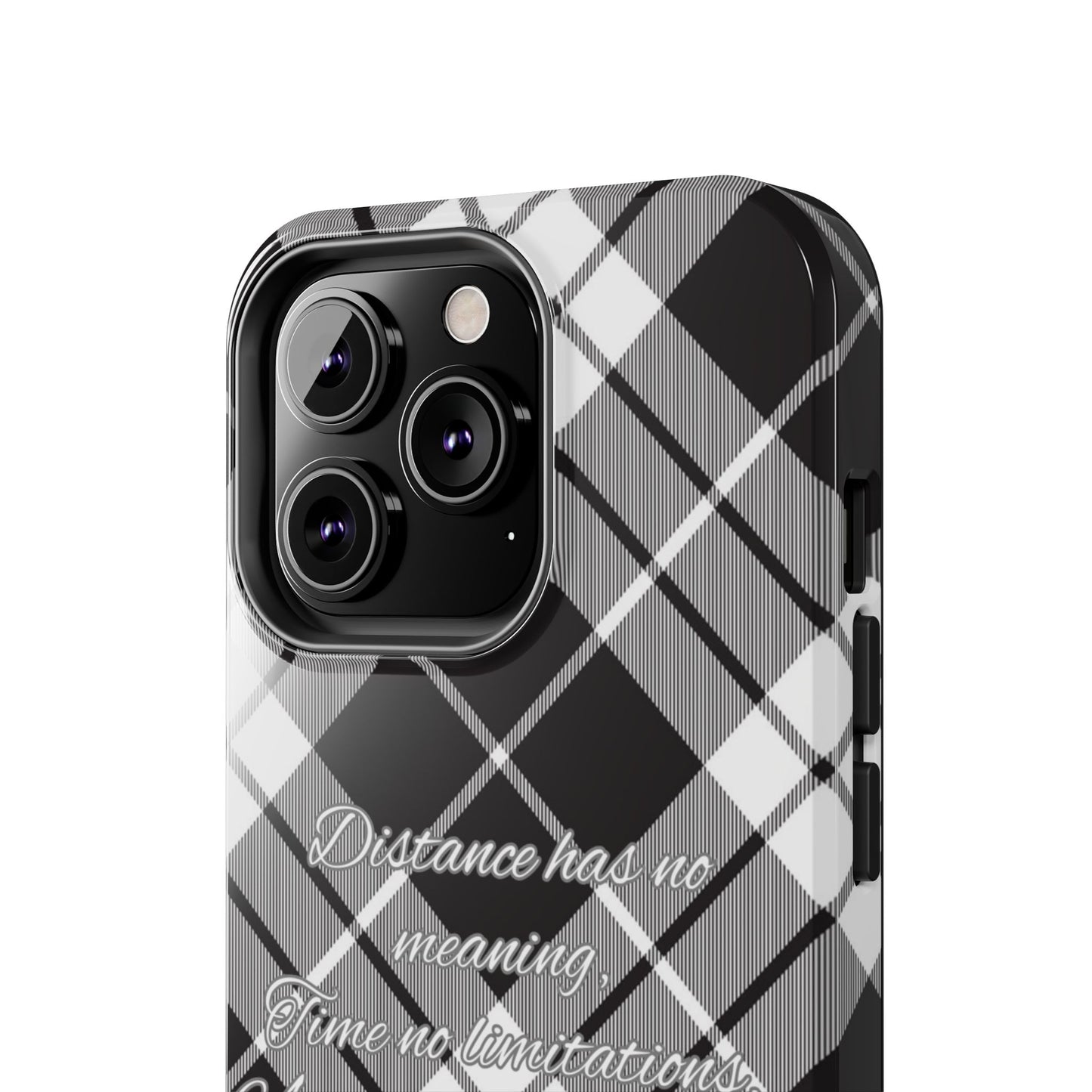 Black checkered plaid / Tough Phone Cases