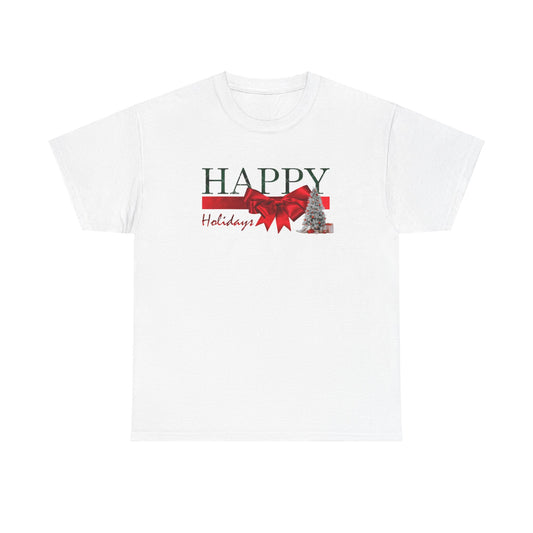 Happy Holidays Unisex Heavy Cotton Tee