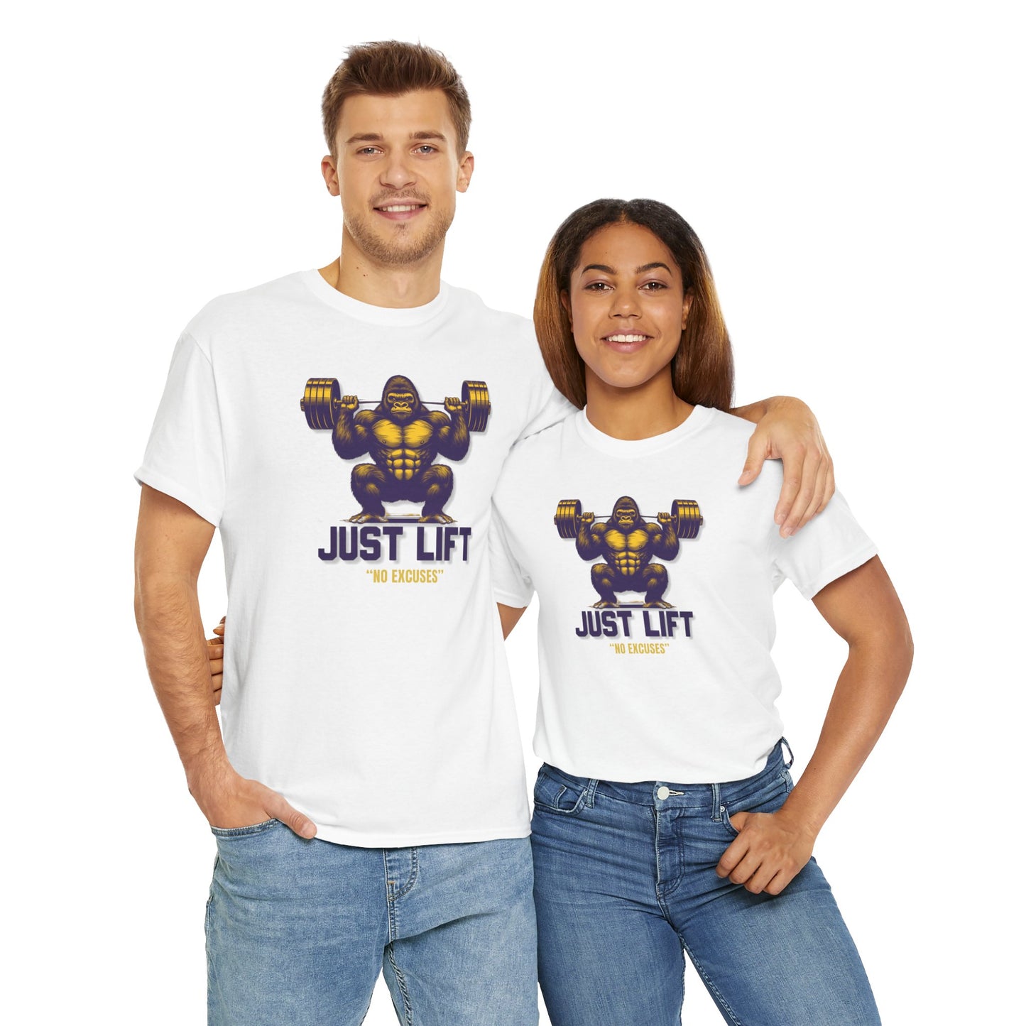 Just Lift / No Excuses Unisex Heavy Cotton Tee