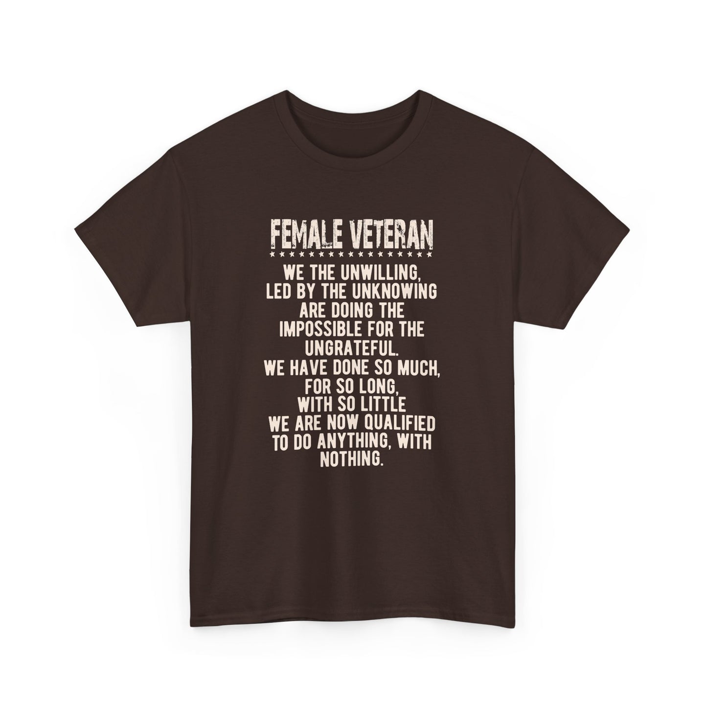 Female Veteran Unisex Heavy Cotton Tee