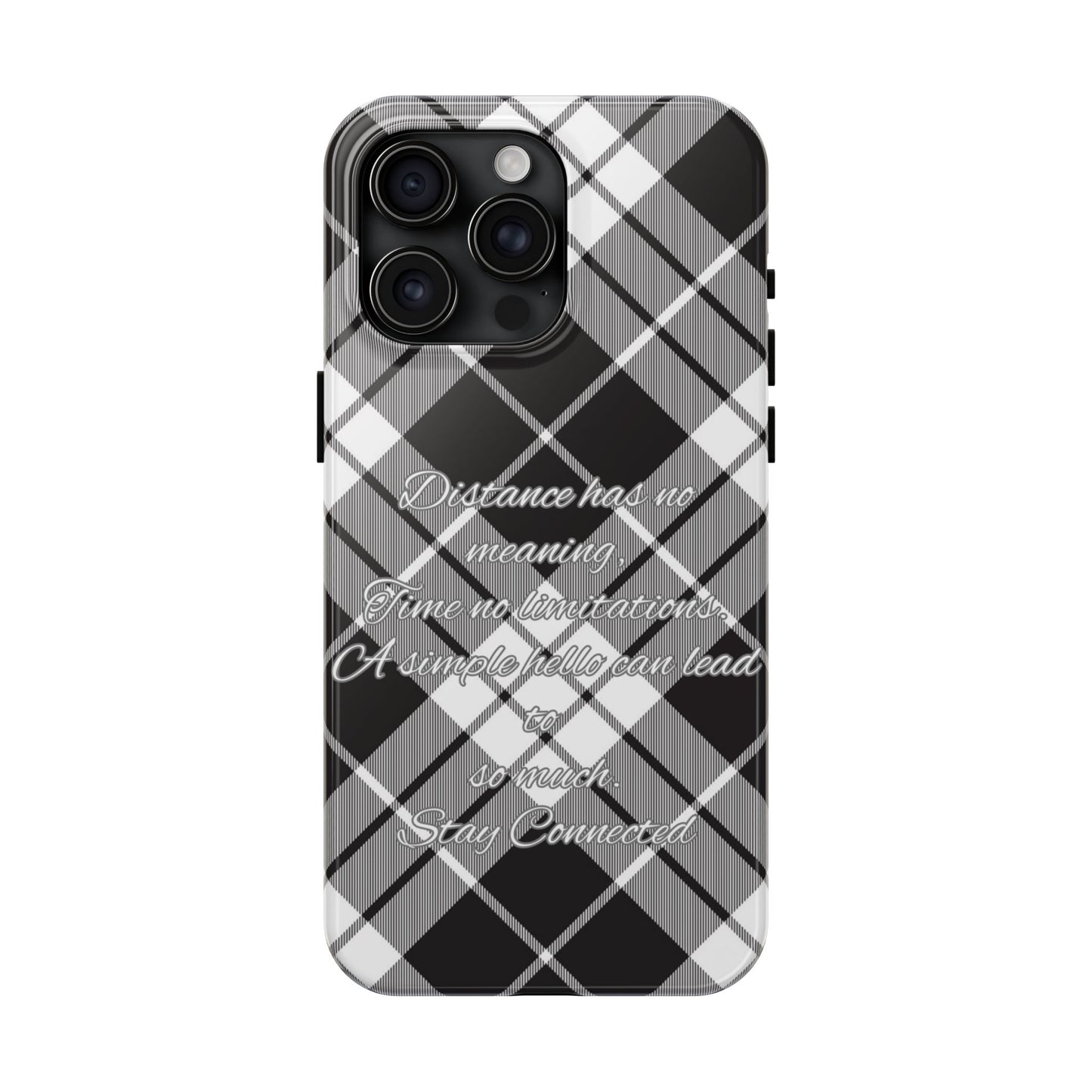 Black checkered plaid / Tough Phone Cases