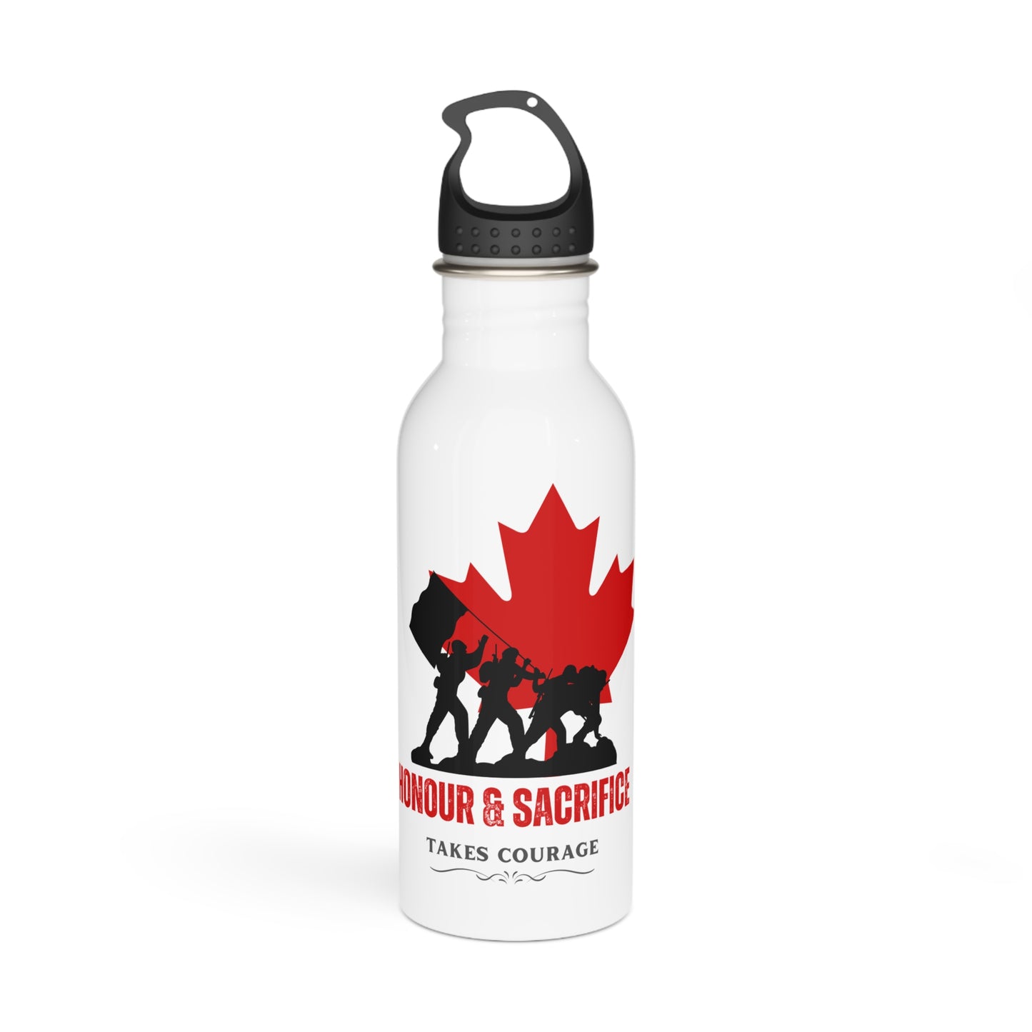 Honor and sacrifice takes courage / Stainless Steel Water Bottle