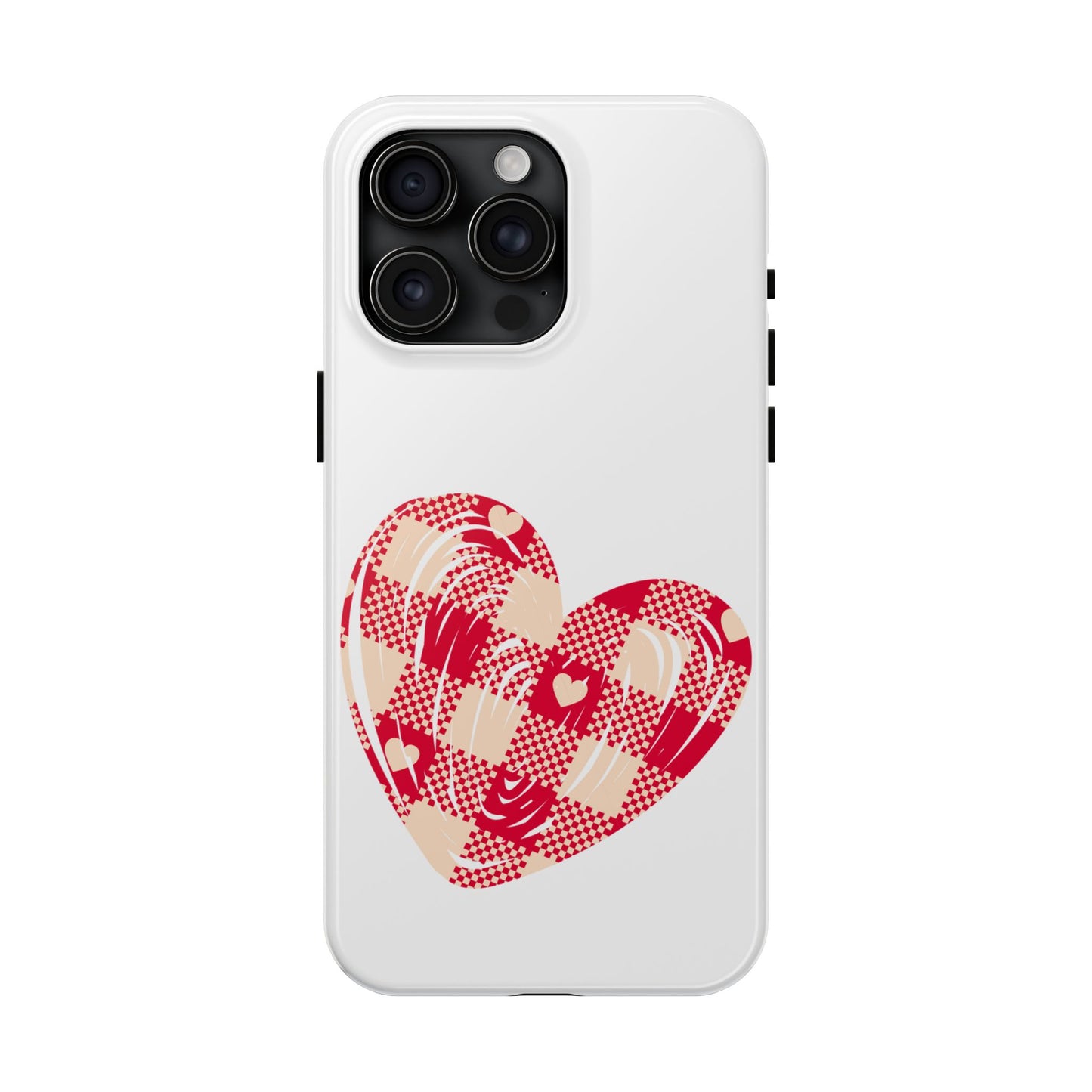 Checkered heart / Tough Phone Cases