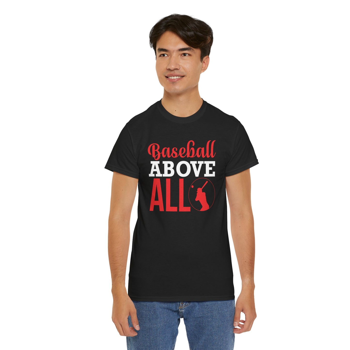 Baseball above All Unisex Heavy Cotton Tee