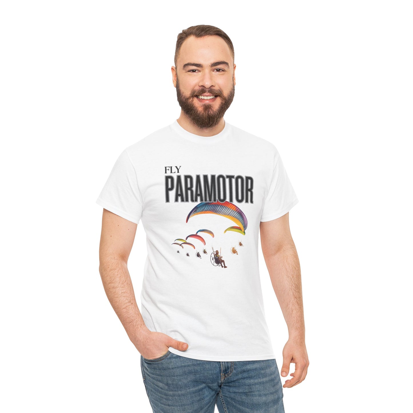 Fly Paramotor Unisex Heavy Cotton Tee