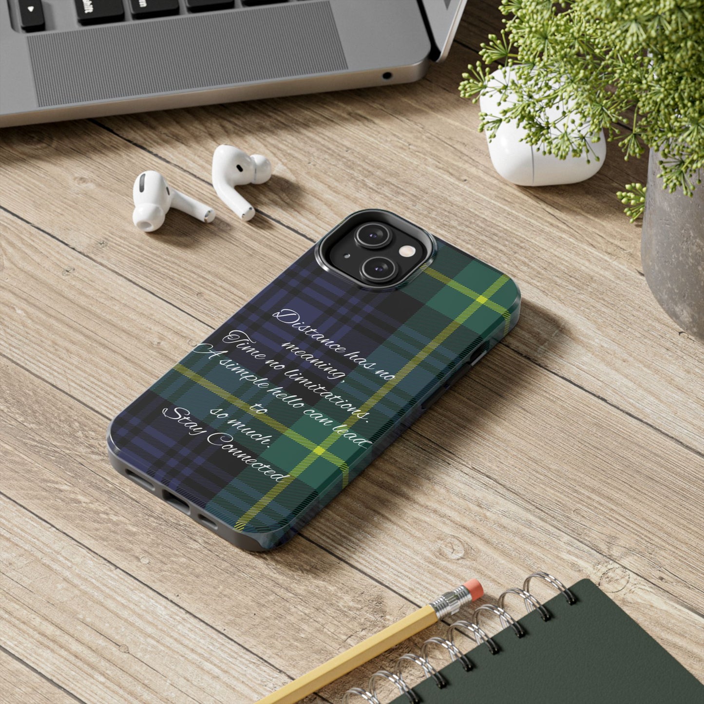 Green plaid version / Tough Phone Cases