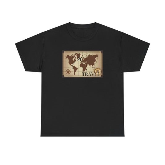 Travel Unisex Heavy Cotton Tee (Made with AI)