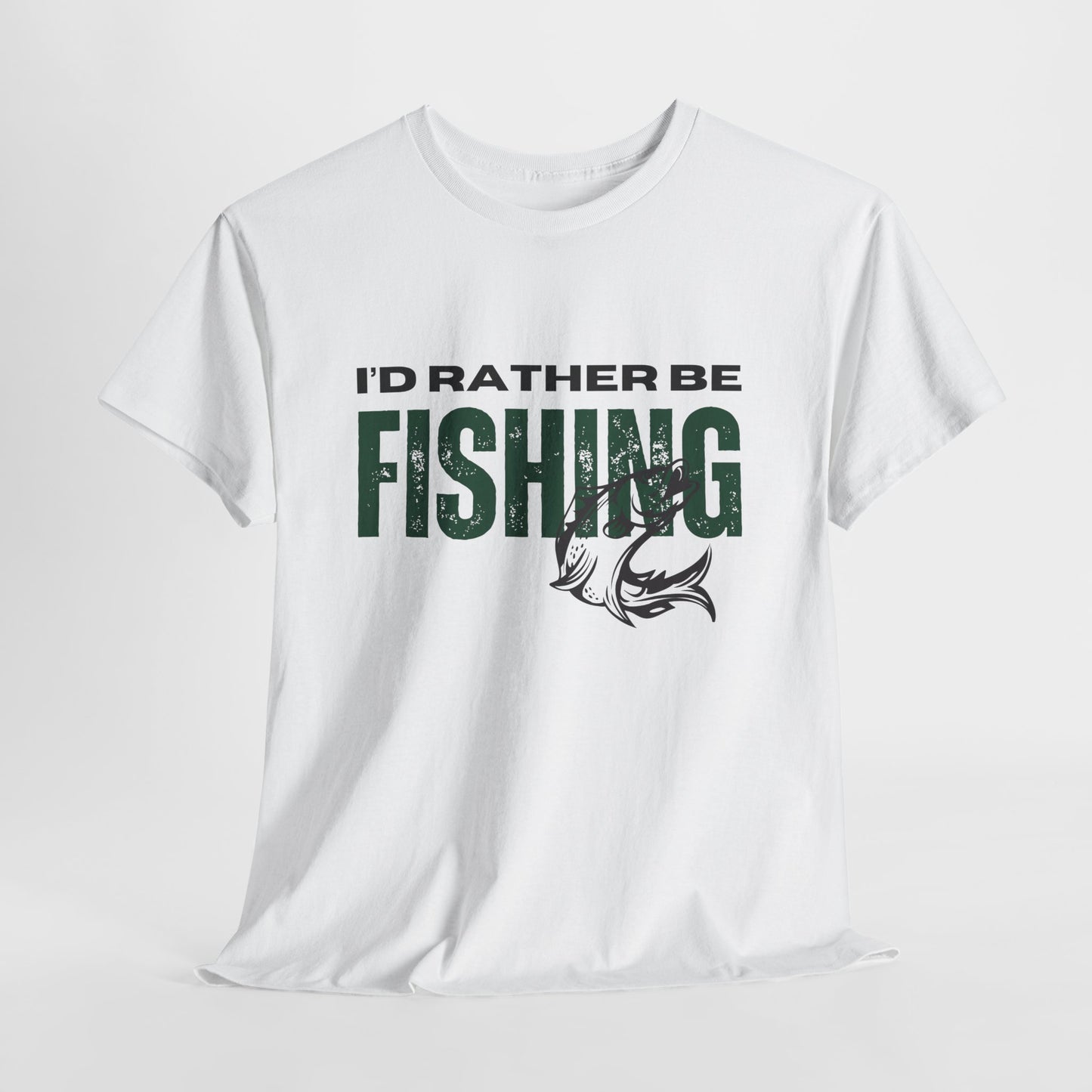 I'd Rather Be Fishing Unisex Heavy Cotton Tee