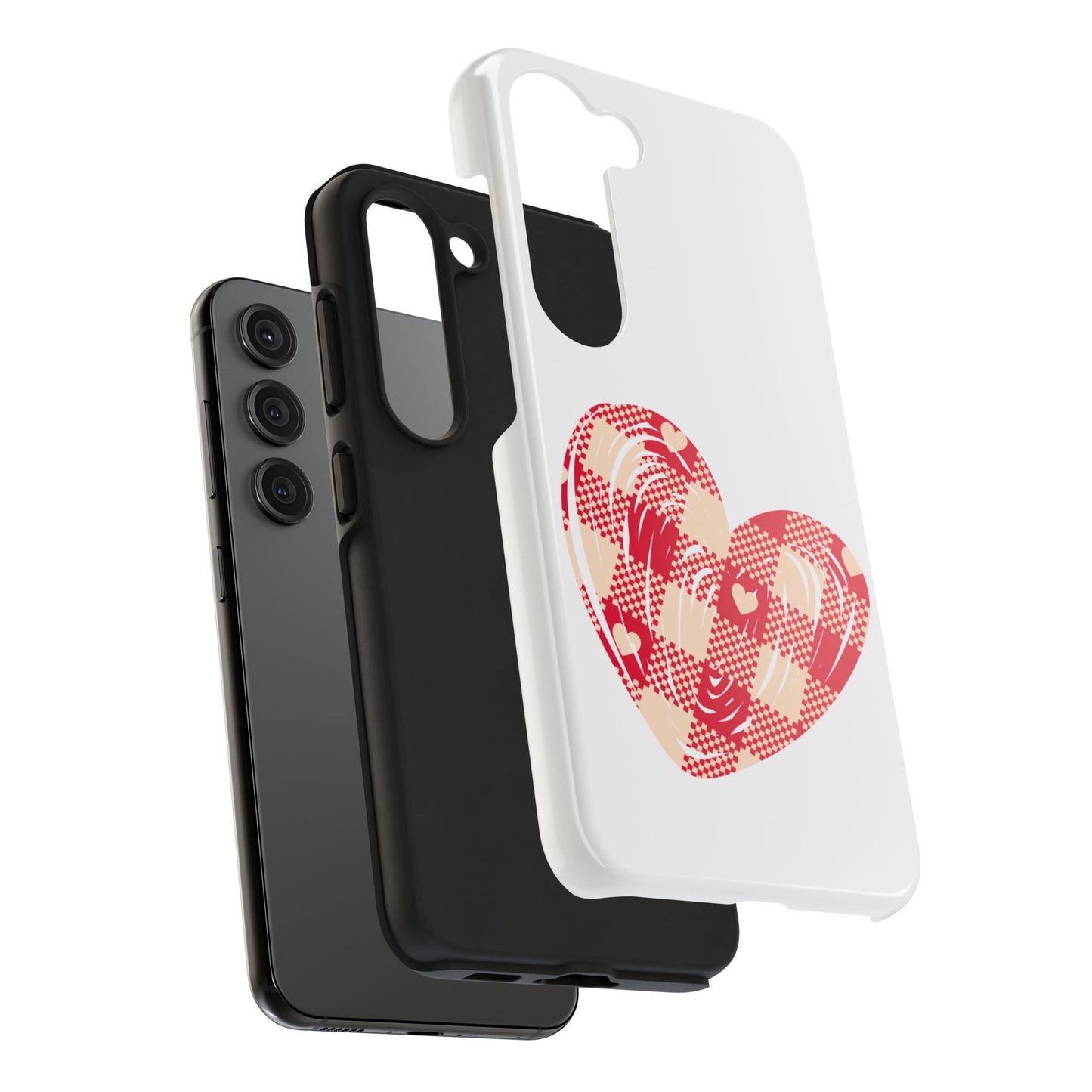 Checkered heart / Tough Phone Cases